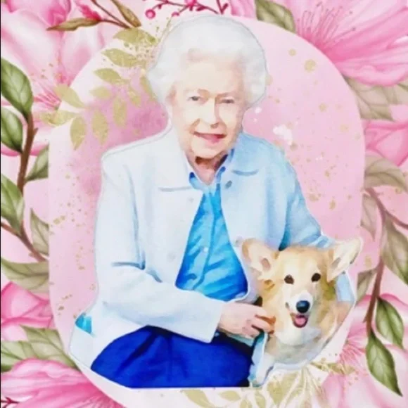π Queen Elizabeth II art, queen memorial throw, wall art, floral gift, blanket - Picture 12 of 12
